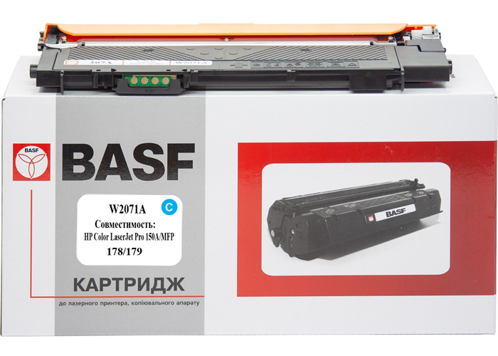 Картридж BASF для HP Color Laser 150, 178, 179 MFP (аналог W2071A) Cyan