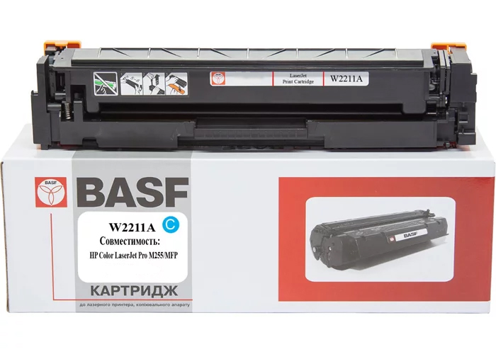 Картридж BASF для HP Color LaserJet M282, M283, M255 (HP 207A Cyan) BASF-KT-W2211A