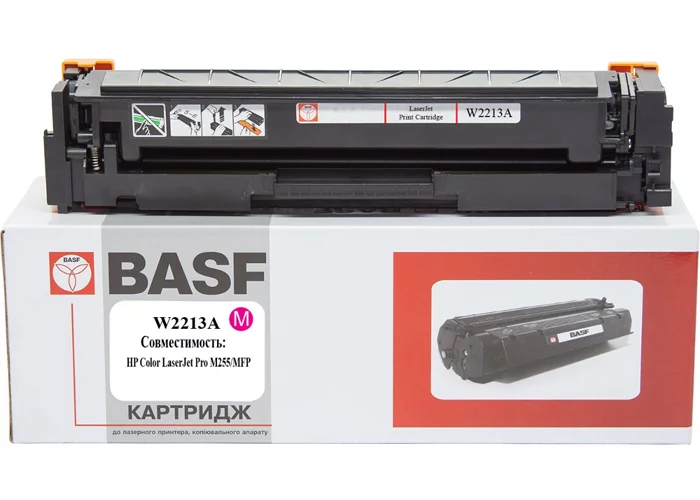 Картридж BASF для HP Color LaserJet M282, M283, M255 (HP 207A Magenta) BASF-KT-W2213A