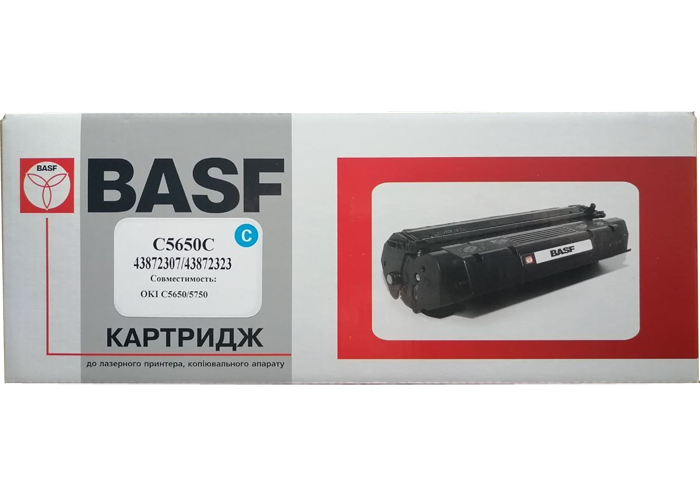 Картридж BASF для OKI C5650, C5750 (аналог 43872307, 43872323) Cyan