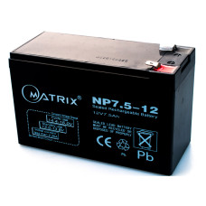 Акумуляторна батарея MATRIX NP7.5-12 (12V, 7.5Ah) 151x64x95mm