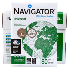 Папір офісний білий Navigator клас A, формат A4, 80г/м², 500арк