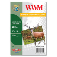 Фотобумага шелковисто-глянцевая 10х15см, 260г/м2 (SG260.F100) WWM 100л