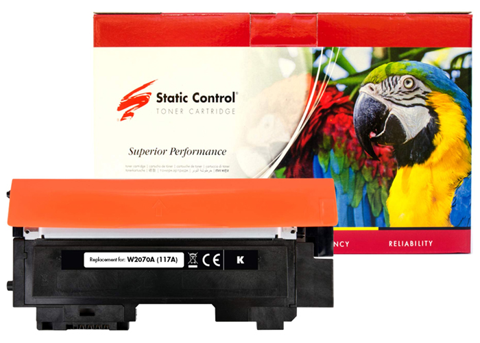 Картридж Static Control PARROT аналог HP 117А, W2070A (Color Laser 150, 178, 179) Black