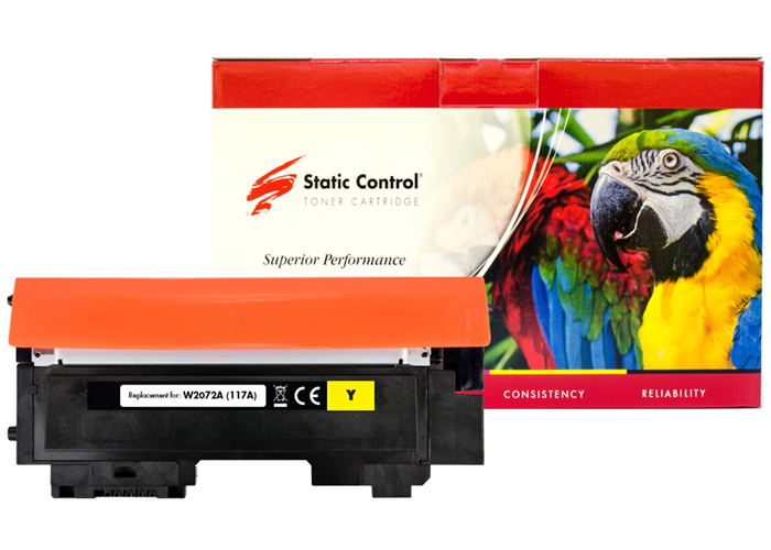 Картридж Static Control PARROT аналог HP 117А, W2072A (Color Laser 150, 178, 179 MFP) Yellow