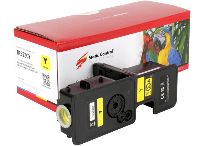 Картридж з тонером Static Control Parrot для Kyocera ECOSYS P5021, M5521 аналог TK-5230Y Yellow