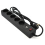 Мережевий фільтр-подовжувач Patron 5 розеток + 2 USB 2.0 2.1A, 1,8м, 10А, 220V (SP-52-USB) чорний