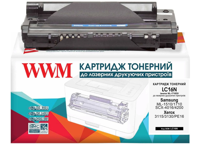 Картридж WWM для Samsung ML-1510, ML-1520, ML-1710, ML-1740, ML-1750, SCX-4016, SCX-4200 (аналог ML-1710D3) LC16N