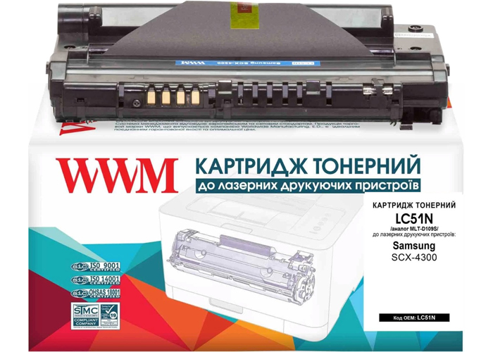 Картридж WWM для Samsung SCX-4300 (аналог MLT-D109S) LC51N