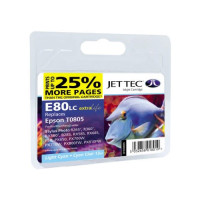 Картридж JetTec для Epson Stylus Photo R265, R360, RX560, RX685, P50, PX650, PX700, PX800 аналог C13T08054010 Light Cyan