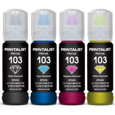 Комплект чернил Printalist (Epson 103) для принтеров L3100, L3110, L3150, L1110, L3151, L3156, L3160, L5190