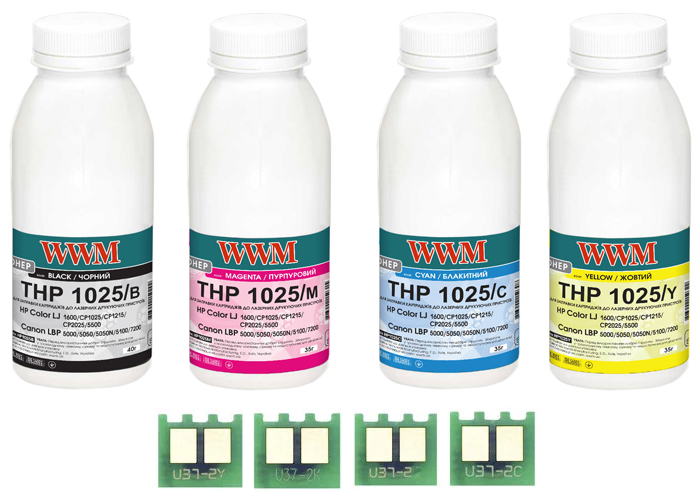 Набір для заправки HP 130A для принтера Color M176, M177 (CF350A, CF351A, CF352A, CF353A) WWM