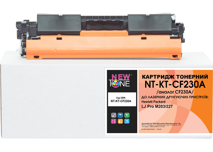 Картридж NewTone аналог HP CF230A для Pro M203, M227 (NT-KT-CF230A) TONER