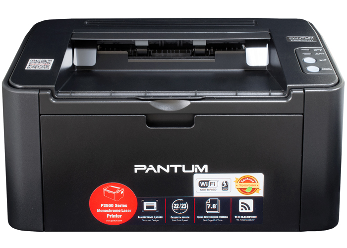 Принтер Pantum P2500NW лазерний монохромний A4, Wi-Fi, Ethernet