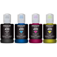 Комплект чорнил PRINTALIST GI-490 для Canon PIXMA G1400, G2400, G3400 (PL490SET4) 4x140ml B/C/M/Y