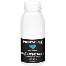 Тонер Printalist для HP Color Laser 150, 178, 179 MFP (TR-W2071A-25-PL) 25г Cyan