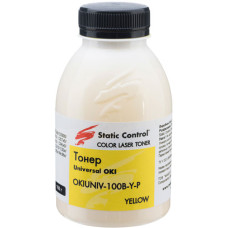 Тонер SCC для OKI C3100, C3400, C5100, C5600, C5700, C6100, C8600 (OKIUNIV-100B-Y-P) 100г Glossy Yellow
